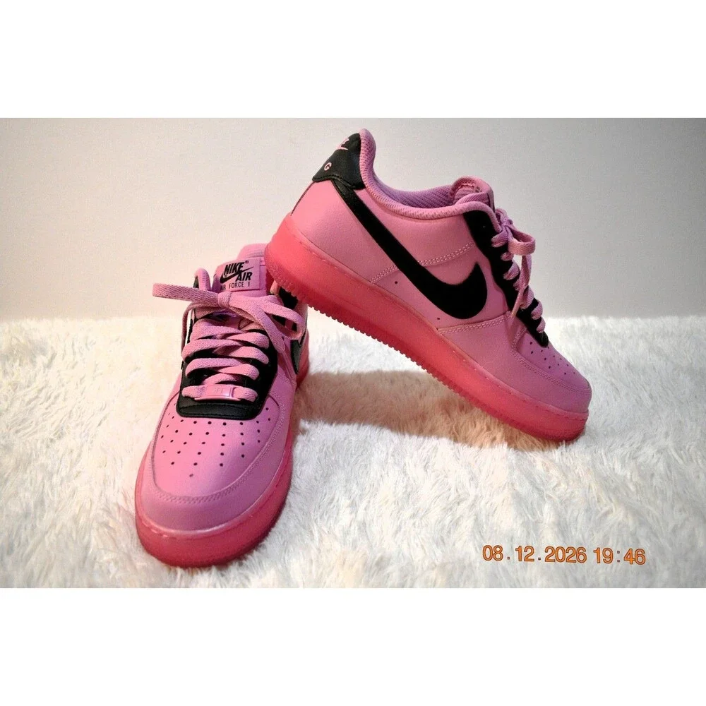 RARE Nike BY YOU ID AF 1 Women’s Size 8.5 BIG LUV Pink & Black (AQ3778-994)